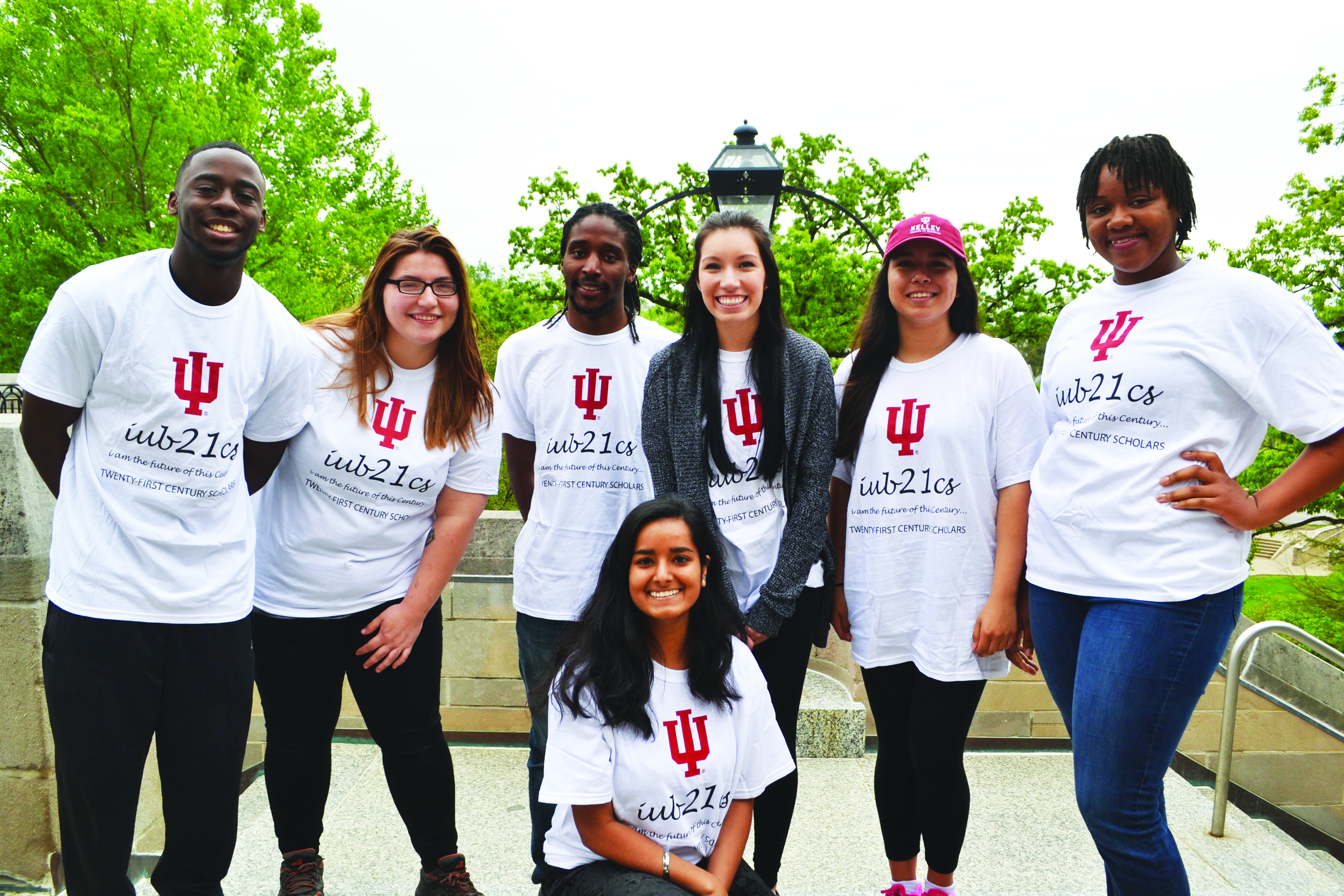 group of students wearing 21 century program t shirts